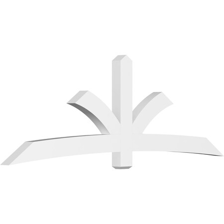 Ekena Millwork Davenport Architectural Grade PVC Gable Bracket, 108"W x 36"H x 4"D x 6"F, 8/12 Pitch GBP108X36X0406DAV00